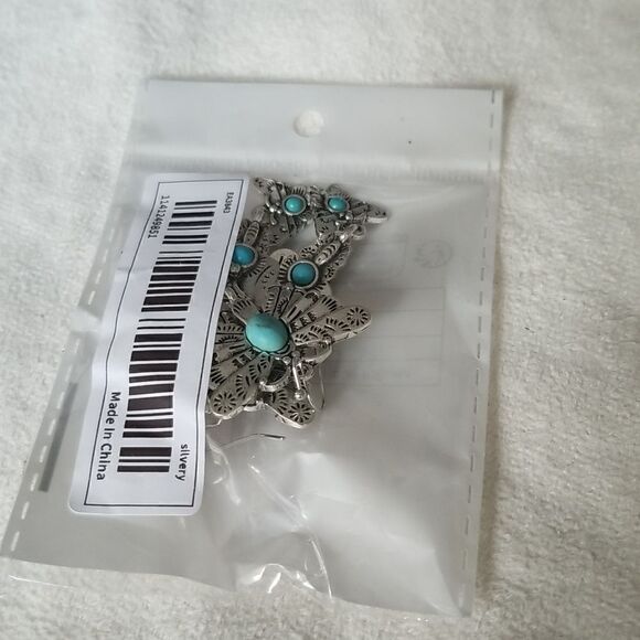 Vintage style turquoise butterfly earrings - Picture 10 of 10